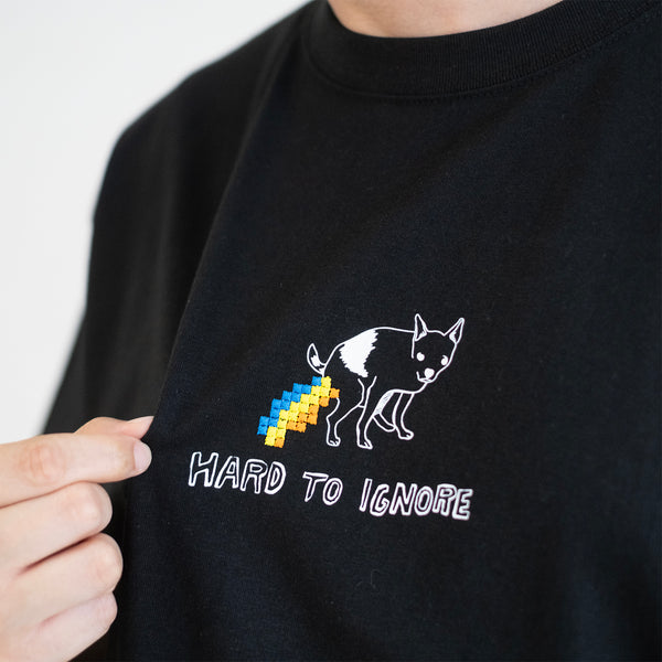 (ZT1725) Hard To Ignore Embroidery Graphic Tee