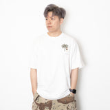 (ZT1481) Hawaiian Girl Palm Tree Embroidery Tee