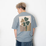 (ZT1722) 4 Leaf Clover Patchwork Pocket Tee