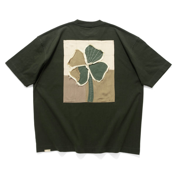 (ZT1722) 4 Leaf Clover Patchwork Pocket Tee