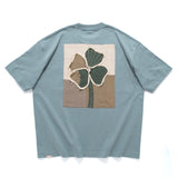 (ZT1722) 4 Leaf Clover Patchwork Pocket Tee