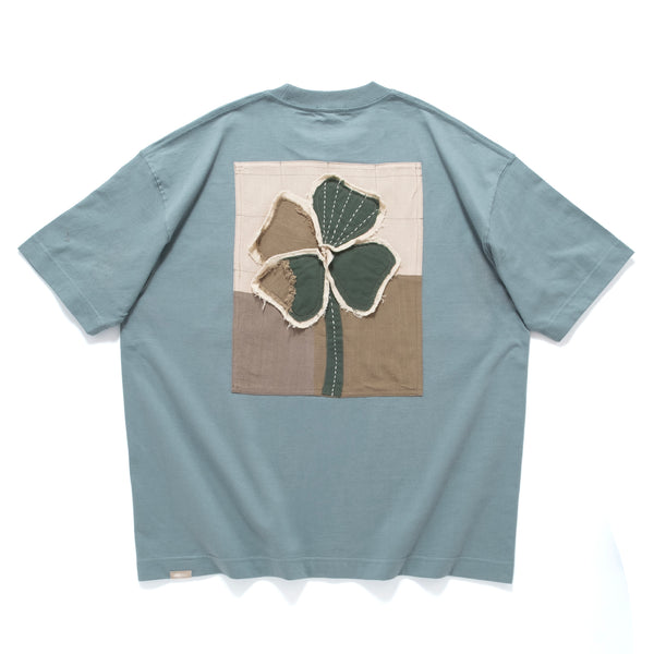 (ZT1722) 4 Leaf Clover Patchwork Pocket Tee