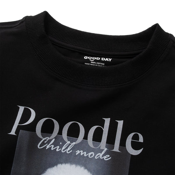 (ZT1743) Poodle Photoprint Cropped Tee