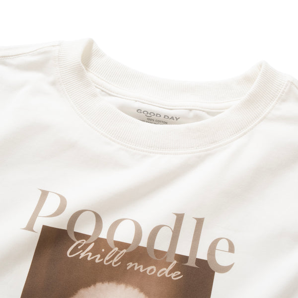 (ZT1743) Poodle Photoprint Cropped Tee