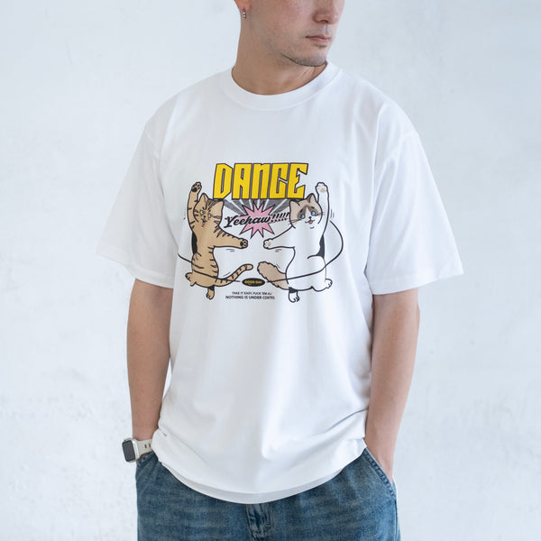 (ZT1747) Dance Cat Graphic Tee