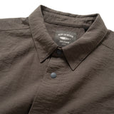 (YS475) Crop Sleeve Open Collar Shirt