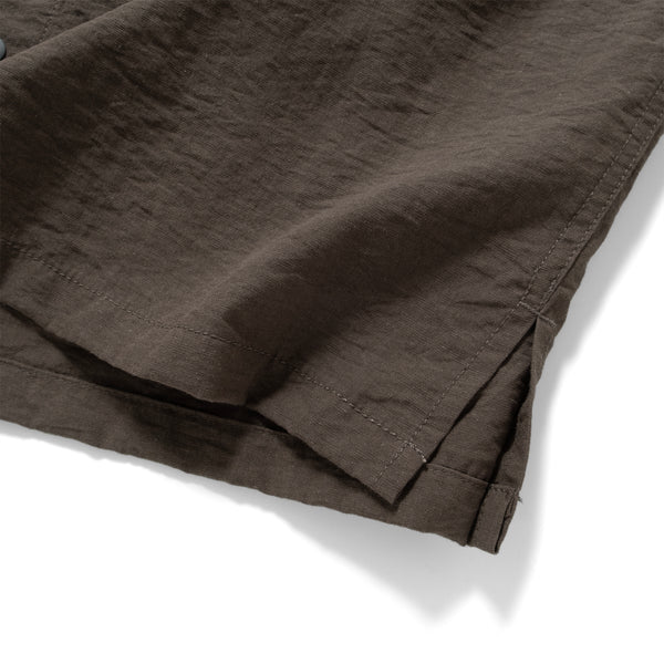 (YS475) Crop Sleeve Open Collar Shirt