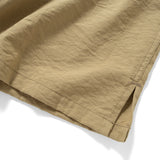 (YS475) Crop Sleeve Open Collar Shirt