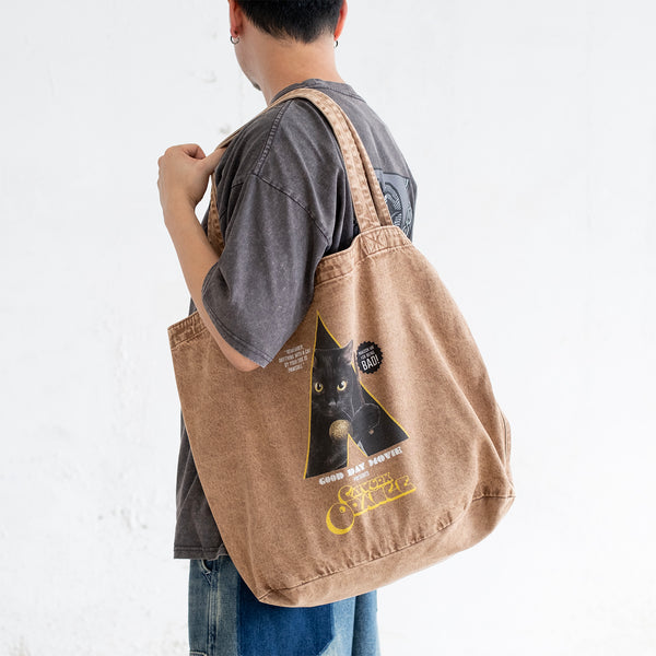 (ZB558) Catwork Movie Washed Tote Bag