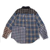 (ST469) Check Patchwork Shirt
