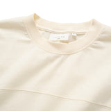 (TP1662) College Crop Sleeve Panel Tee