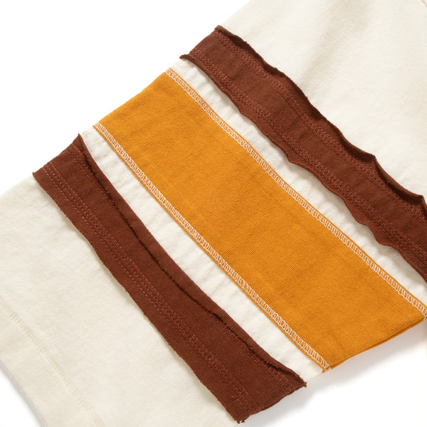 (TP1662) College Crop Sleeve Panel Tee