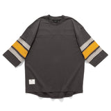 (TP1662) College Crop Sleeve Panel Tee