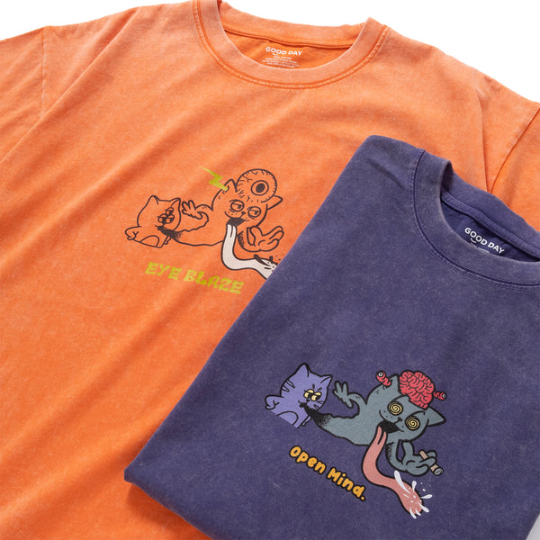 (ZT1751) Ghost Cat Graphic Tee