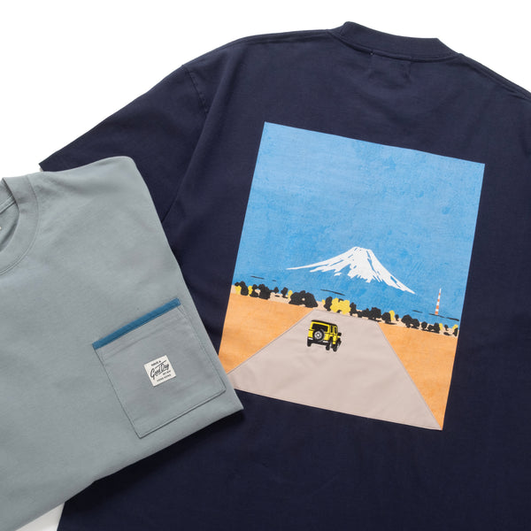 (ZT1759) Fuji Camping Patchwork Pocket Tee
