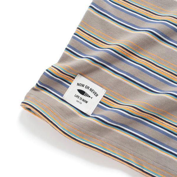 (TP1663) Stripes Drawstring Tee