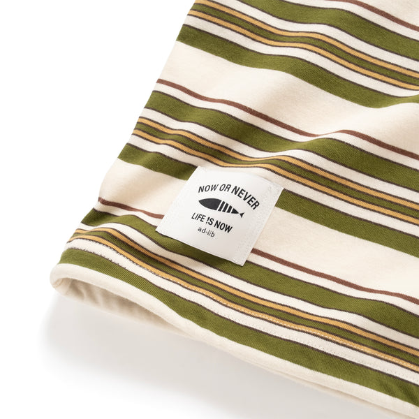 (TP1663) Stripes Drawstring Tee