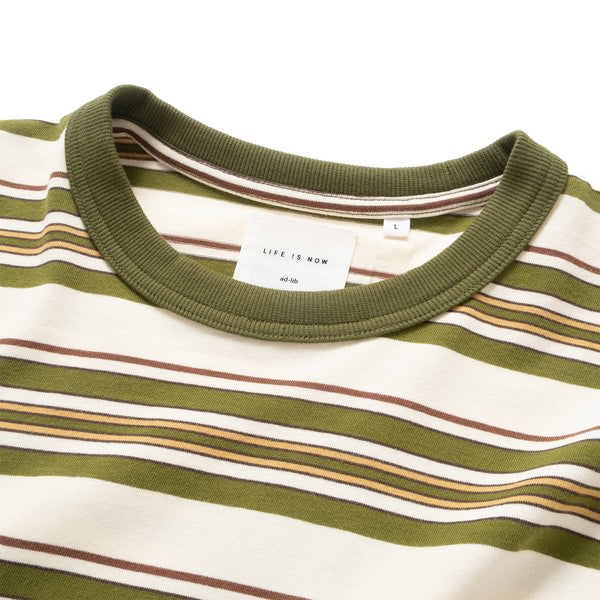 (TP1663) Stripes Drawstring Tee