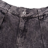 (PT410) Washed Denim Cargo Baggy Pants