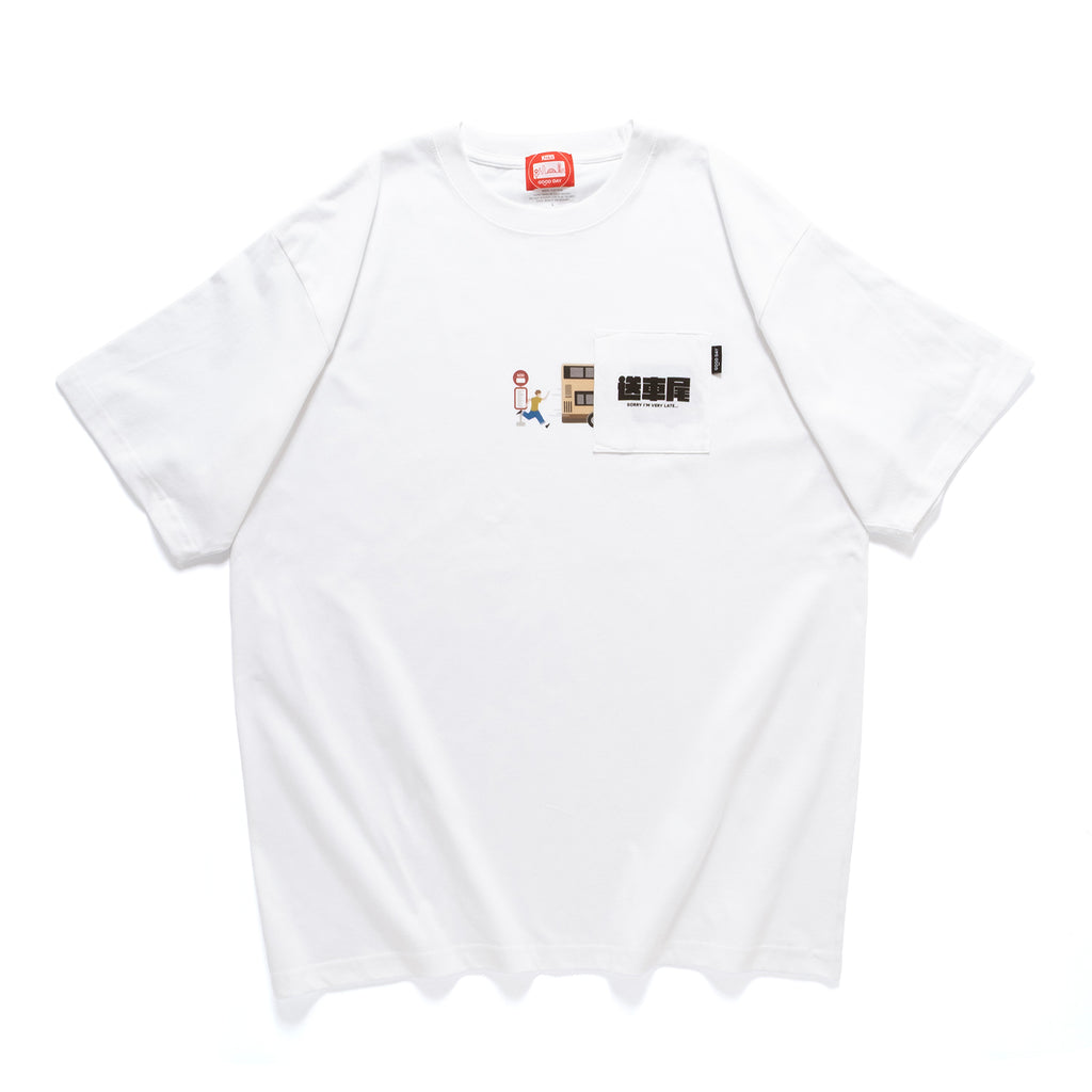 (EX636) Missed Bus Graphic Pocket Tee