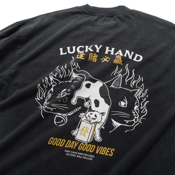 (ZT1765) Lucky Hand Graphic Long Sleeve Tee