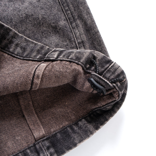 (PT410) Washed Denim Cargo Baggy Pants