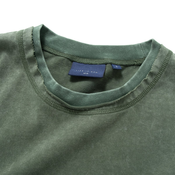 (TP1702) Washed Hand Stitch Pocket Tee