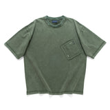 (TP1702) Washed Hand Stitch Pocket Tee