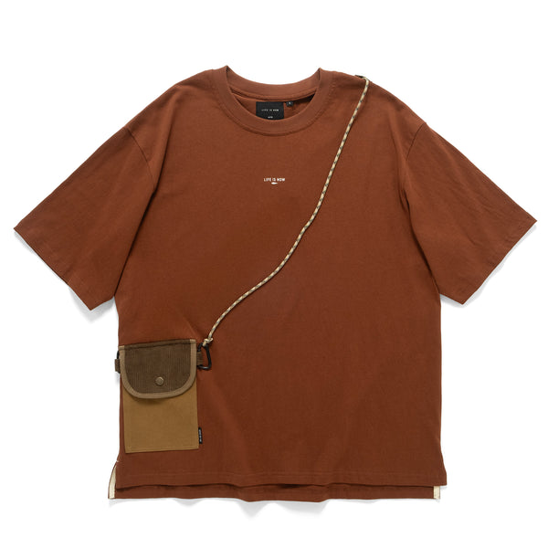 (TP1671) 仿斜孭小袋Tee