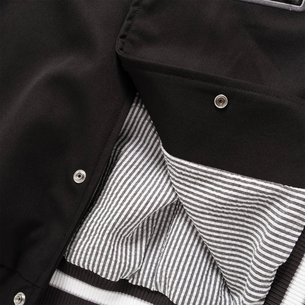 (JK407) 拼色棒球外套