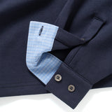 (TP1704) 女裝短版長袖Polo Tee