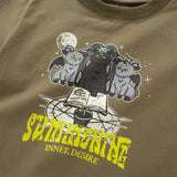 (ZT1780) Summoning Graphic Cropped Tee