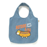 (ZB563) Hotdog PJai Washed Denim Tote Bag