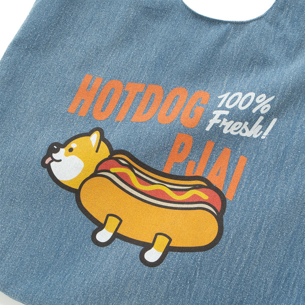 (ZB563) Hotdog PJai Washed Denim Tote Bag