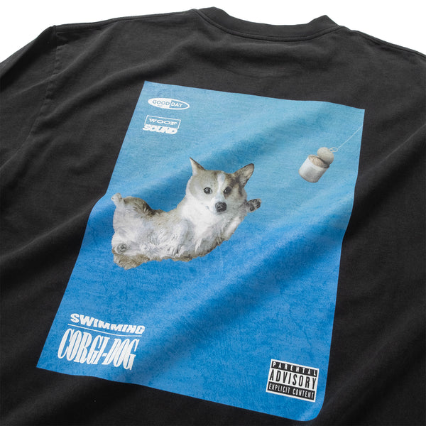 (ZT1779) Swimming Corgi 圖案長袖 Tee