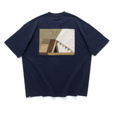 (ZT1770) Camping Tent Patchwork Pocket Tee