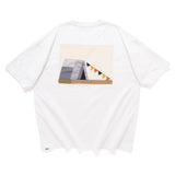 (ZT1770) Camping Tent Patchwork Pocket Tee