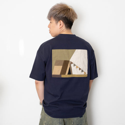 (ZT1770) Camping Tent Patchwork Pocket Tee