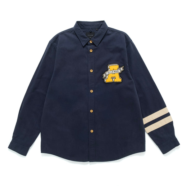 (ST487) 學園風繡花章恤衫