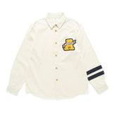 (ST487) 學園風繡花章恤衫