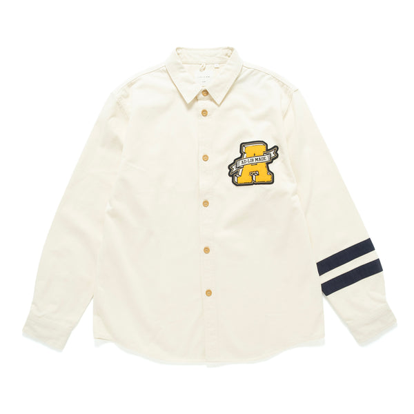 (ST487) 學園風繡花章恤衫