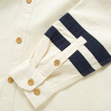 (ST487) 學園風繡花章恤衫