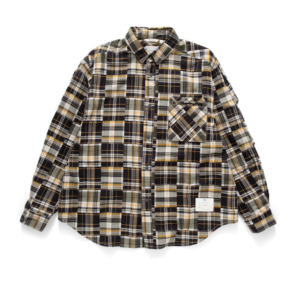 (YS329) Patchwork Fabric Shirt