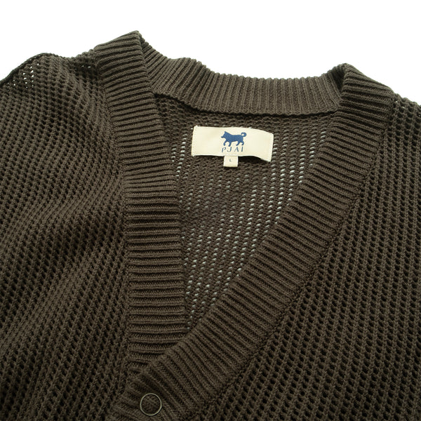 (CD106) Knit Mesh Cardigan