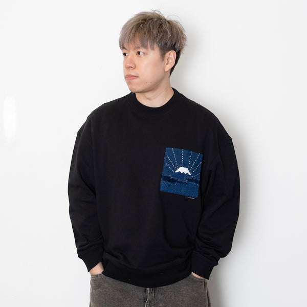 (ZW538) Fujisan Sashiko Sweater