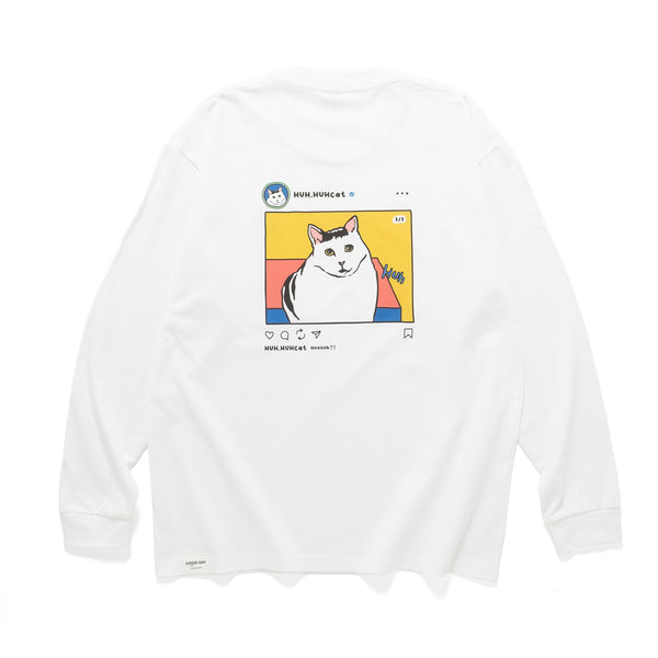 (ZT1788) Huh Cat IG Graphic Long Sleeve Tee