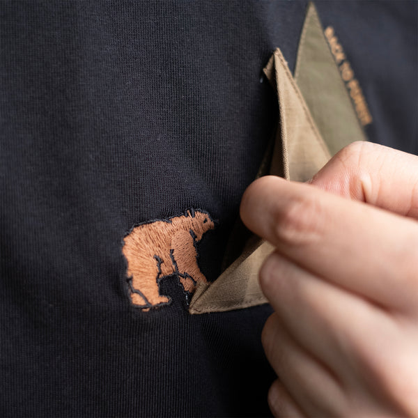 (ZT1804) Bear Back to Forest Embroidery Long Sleeve Tee