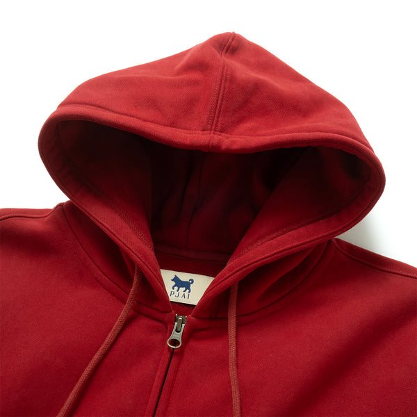 (JK429) College Hooded Zip Up