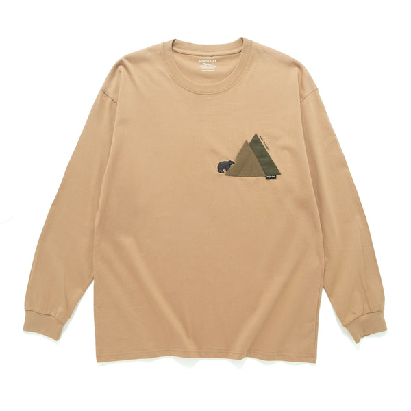 (ZT1804) Bear Back to Forest Embroidery Long Sleeve Tee