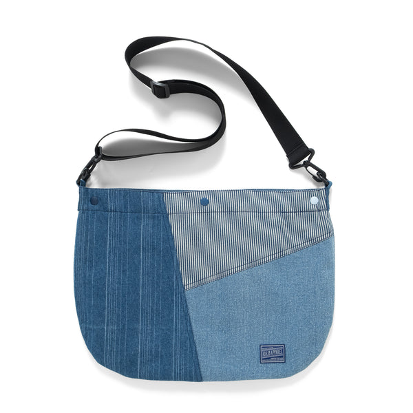 (YB562) Denim Patchwork Shoulder Bag